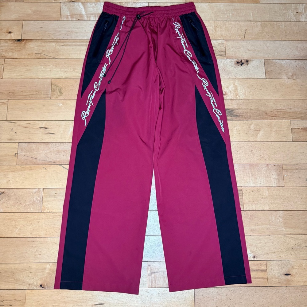 Civil Regime Rare RFC Track Jogger Pants SOLD OUT black and red nylon Men’s M